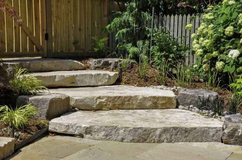 Stone Steps with Landscaping